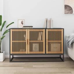 Berkfield Home Sideboard Black 105x30x65 cm Engineered Wood - Size: 105 x 30 x 65 cm - thumbnail 1