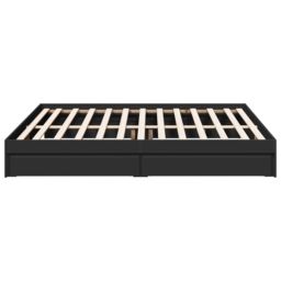 Berkfield Home Bed Frame with Drawers without Mattress Black 200x200 cm - thumbnail 5