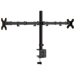Berkfield Home Dual Monitor Stand Black Steel VESA 75/100 mm - thumbnail 6
