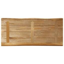 Berkfield Home Table Top Live Edge 100x40x3.8 cm Solid Wood Rough Mango in Brown - thumbnail 5