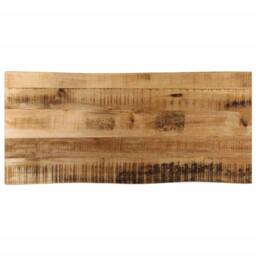 Berkfield Home Table Top Live Edge 100x40x3.8 cm Solid Wood Rough Mango in Brown - thumbnail 1