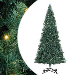 Berkfield Home Artificial Pre-lit Christmas Tree with Ball Set Green 500 cm - thumbnail 2