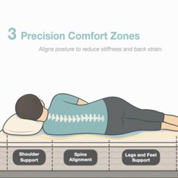 Rest Relax High-Memory Foam 3 Zone Mattress in White - Size: Double - thumbnail 6