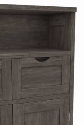 Living and Home Wooden Sideboard Storage Cabinet in Grey - thumbnail 8