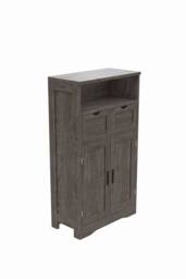 Living and Home Wooden Sideboard Storage Cabinet in Grey - thumbnail 6