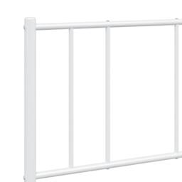 Berkfield Home Metal Bed Frame with Headboard & Footboard White 135x190 cm Double - thumbnail 9