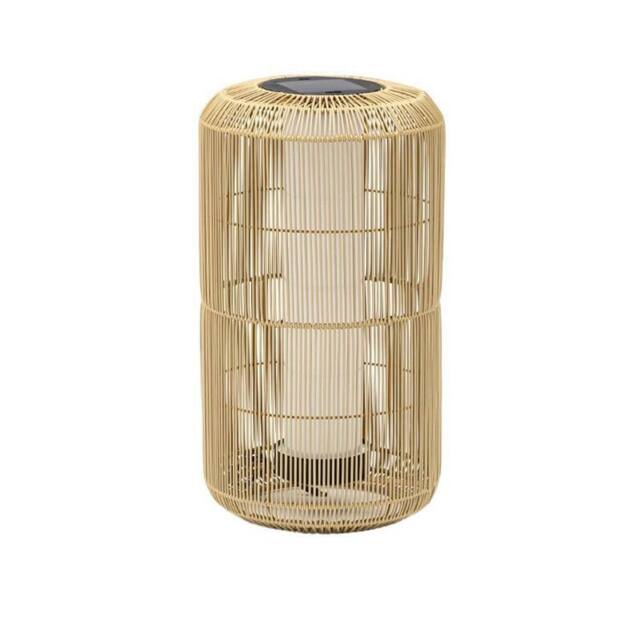 K LIVING Rao Large Rattan Solar Rechargeable Lamp in Natural - image 1
