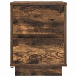 Berkfield Home Bedside Cabinet with LED Lights¬†Smoked Oak 38x34x50 cm - Size: 38 x 34 x 50 cm - thumbnail 6