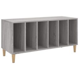 Berkfield Home Record Cabinet Grey Sonoma 100x38x48 cm Engineered Wood - Size: 100 x 38 x 48 cm - thumbnail 2