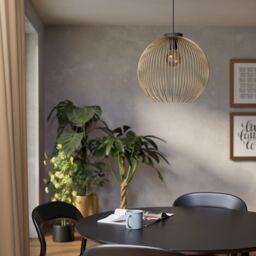 Eglo Venezuela Gold Steel Pendant Light in Black - thumbnail 2