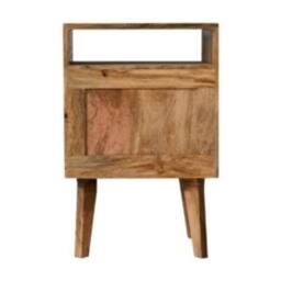 Wyld Haus Breil Natural Mango Wood Bedside Table with Rattan Door in Brown - thumbnail 9