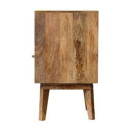 Wyld Haus Breil Natural Mango Wood Bedside Table with Rattan Door in Brown - thumbnail 8