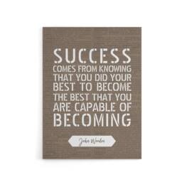 "Artery8 Basketball Quote John Wooden Success Your Best Canvas Wall Art Print in Brown - Size: W18"" x H24""" - thumbnail 1