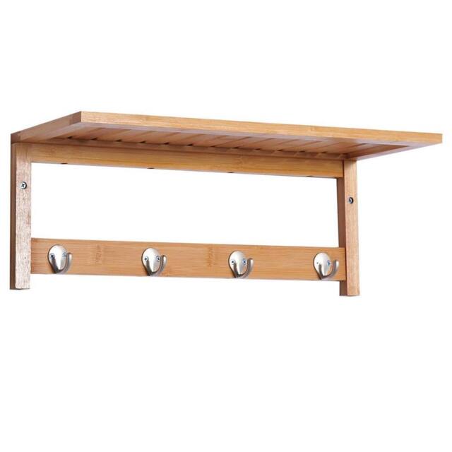 KORVIXA Mounted Shelf Clothes Rack Hanging in Natural - image 1