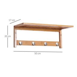 KORVIXA Mounted Shelf Clothes Rack Hanging in Natural - thumbnail 2