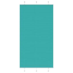 Berkfield Home Pleated Blind Petrol Green 105x200 cm Fabric Width 104.4 cm Polyester in Aqua - thumbnail 2