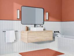 Vente-unique Wall-Hung Vanity Unit - Light Natural - 94 Cm - TEANA II in Light Oak - thumbnail 1
