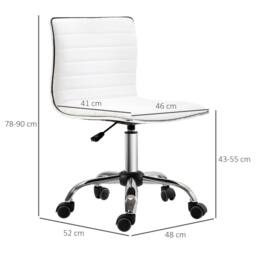 STILVORA Office Chair with Adjustable Height in White - thumbnail 2