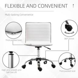 STILVORA Office Chair with Adjustable Height in White - thumbnail 6