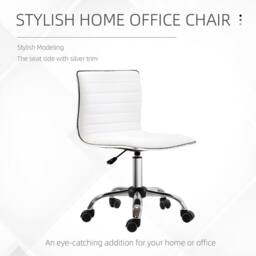 STILVORA Office Chair with Adjustable Height in White - thumbnail 5