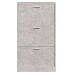 Berkfield Home Shoe Cabinet Concrete Grey 59x17x108 cm Engineered Wood - Size: 59 x 17 x 108 cm - thumbnail 6