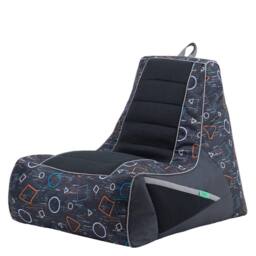 icon Meta Gaming Childrens Bean Bag Recliner in Grey - Size: Small - thumbnail 3