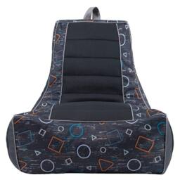icon Meta Gaming Childrens Bean Bag Recliner in Grey - Size: Small - thumbnail 4