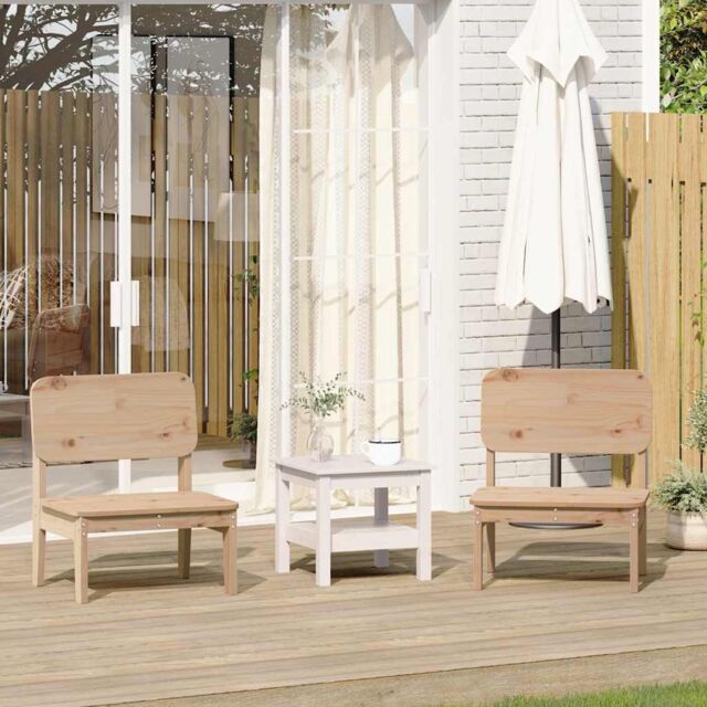 Berkfield Home Garden Chairs 2 pcs 60x52.5x72 cm Solid Wood Pine in Brown - image 1