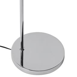 Wyld and Coco Silver Metal Floor Lamp with Glass Shade - Modern Living Room Lighting - thumbnail 6