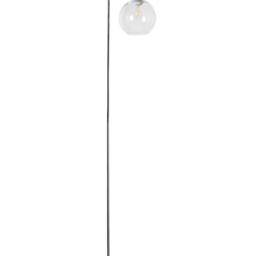 Wyld and Coco Silver Metal Floor Lamp with Glass Shade - Modern Living Room Lighting - thumbnail 2