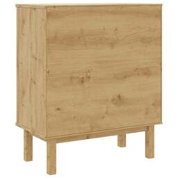 Berkfield Home Drawer Cabinet OTTA 76.5x39.5x90cm Solid Wood Pine in Light Brown - Size: 76.5x39.5x90 cm - thumbnail 8