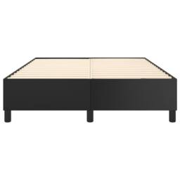 Berkfield Home Durable Box Spring Bed Frame Black 135x190 cm Double Faux Leather - thumbnail 5