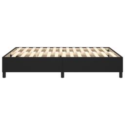Berkfield Home Durable Box Spring Bed Frame Black 135x190 cm Double Faux Leather - thumbnail 6