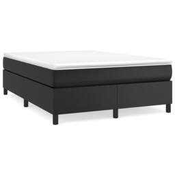 Berkfield Home Durable Box Spring Bed Frame Black 135x190 cm Double Faux Leather - thumbnail 3