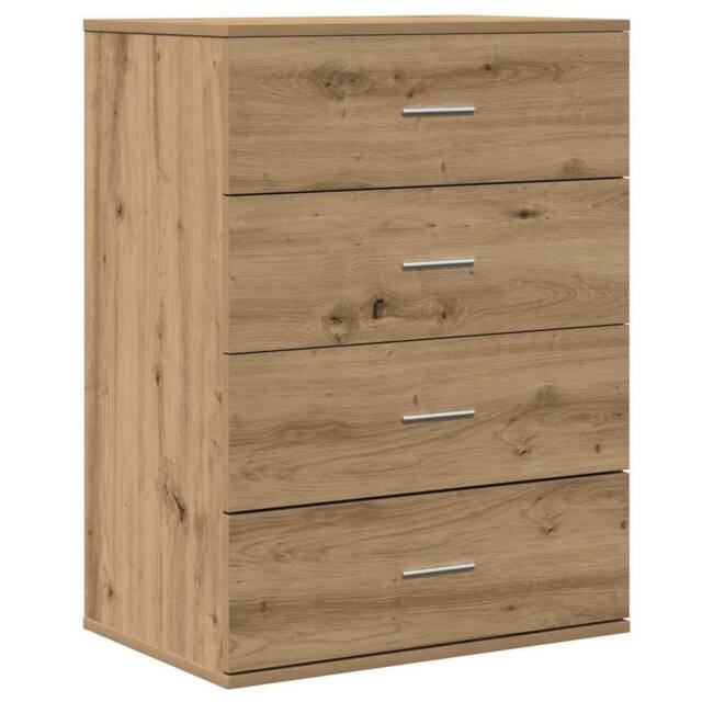 Berkfield Home Sideboard with Drawer with Storage Artisan oak Engineered wood in Brown - image 1