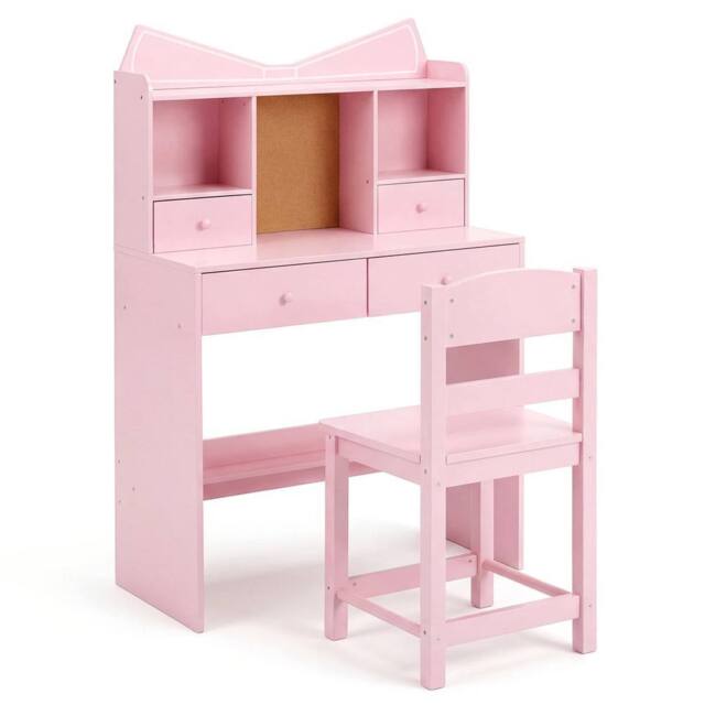 VOGREX Kids Desk & Chair Study Set in Pink - image 1