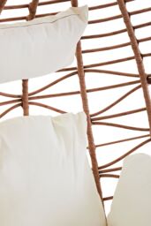 Orsina Stable Natural Rattan Effect Hanging Chair, Stylish Lounge Chaiir, Versatile Garden Chair, Stable Lawn Chair in Brown - thumbnail 4