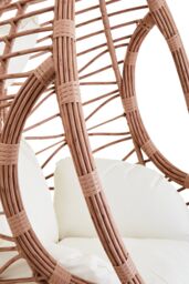 Orsina Stable Natural Rattan Effect Hanging Chair, Stylish Lounge Chaiir, Versatile Garden Chair, Stable Lawn Chair in Brown - thumbnail 5