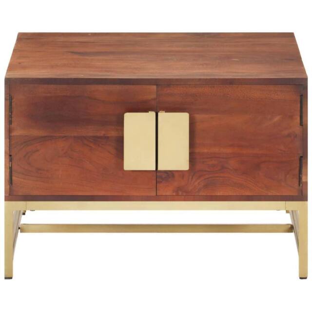 Berkfield Home Coffee Table Honey Brown 67x67x45 cm Solid Acacia Wood - Size: 67 x 67 x 45 cm - image 1