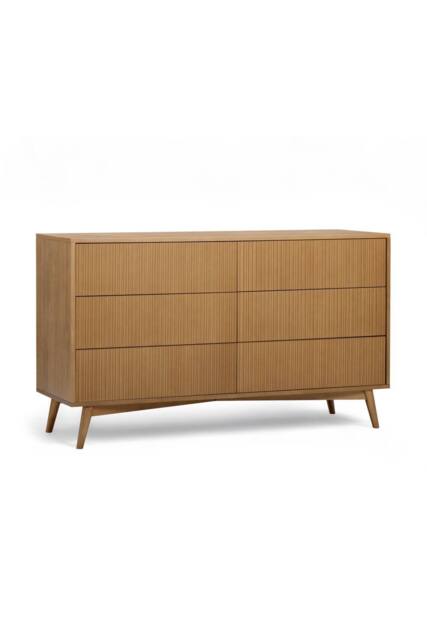 Teamson Home Tremolo Chest of Drawers 6 Drawer Bedroom Dresser in Natural - image 1