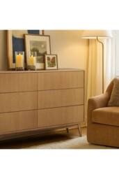 Teamson Home Tremolo Chest of Drawers 6 Drawer Bedroom Dresser in Natural - thumbnail 2