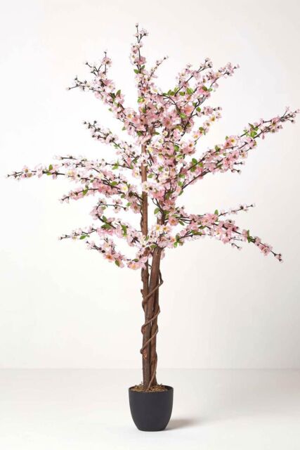 Homescapes Artificial Blossom Tree with Light Pink Silk Flowers - 5 Feet - image 1