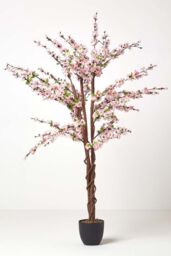 Homescapes Artificial Blossom Tree with Light Pink Silk Flowers - 5 Feet - thumbnail 5