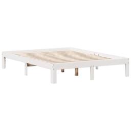Berkfield Home Decorative Bookcase Bed without Mattress White 160x200cm Solid Wo - Size: 160x200 cm - thumbnail 8