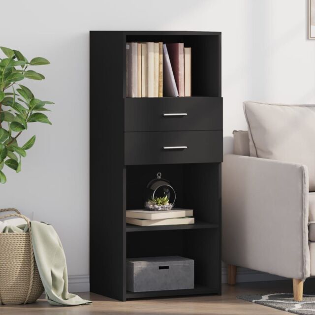 Berkfield Home Highboard Black 50x42.5x124 cm Engineered Wood - image 1
