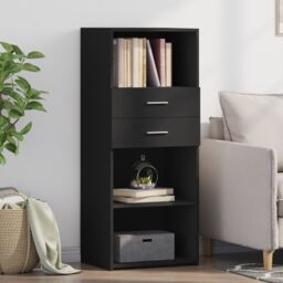 Berkfield Home Highboard Black 50x42.5x124 cm Engineered Wood - thumbnail 1