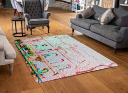 Benjamin Tate Design Red Tree In London Rug in Natural - Size: Large - thumbnail 2