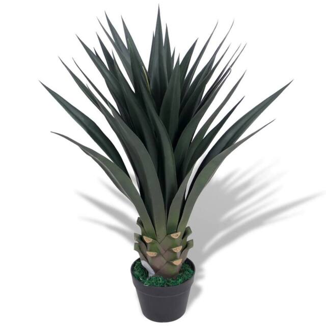 Berkfield Home Artificial Yucca Plant with Pot 85 cm Green - image 1