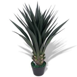 Berkfield Home Artificial Yucca Plant with Pot 85 cm Green - thumbnail 1