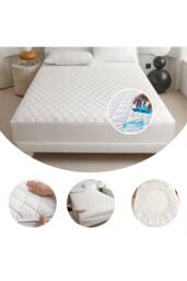KDMD Double Waterproof Mattress Protector Encasement 40cm Breathable in White - thumbnail 3